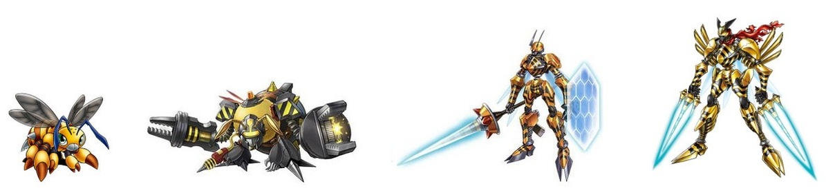 Funbeemon Evolution Line (TigerVespamon) by DigimonTheory on DeviantArt