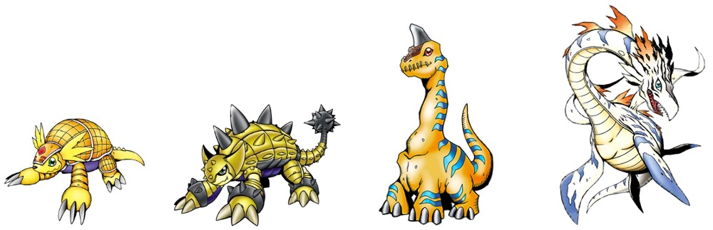 Armadillomon Evolution Line (Plesiomon) by DigimonTheory on DeviantArt