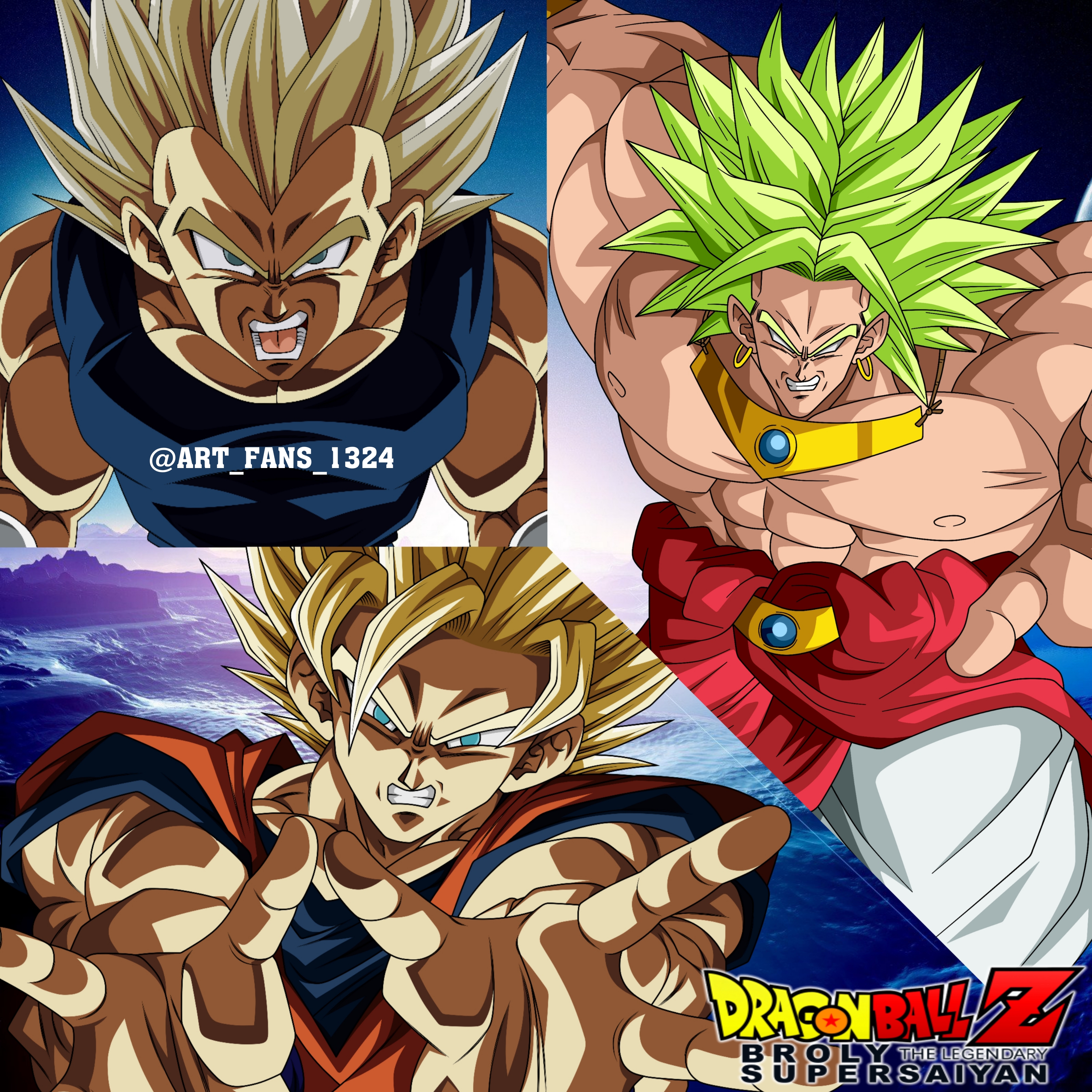 Goku y Vegeta vs Broly by UniversalLG on DeviantArt