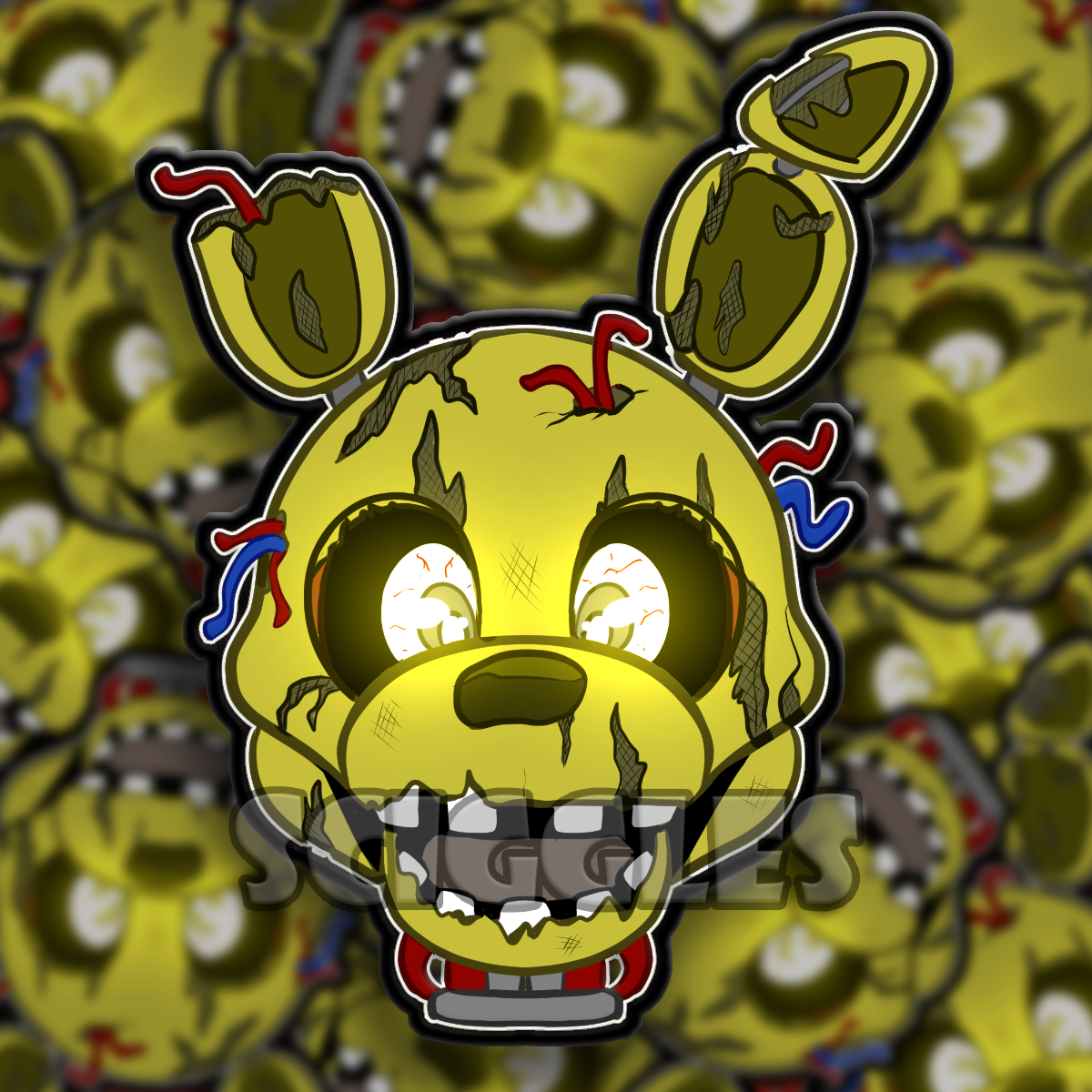 Five Nights at Freddy's - Toy Bonnie - It's Me - Springtrap - Sticker