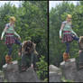 Hiccup and Astrid - Kicking him down?