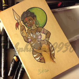 African Warrior moleskin custom 2/3