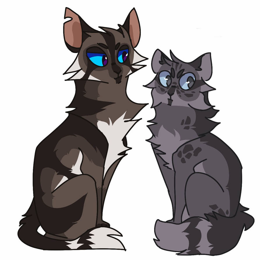 Hawkfrost x Ashfur||chibi stil|| by XxHimmelxX on DeviantArt Warrior Cat Chibi