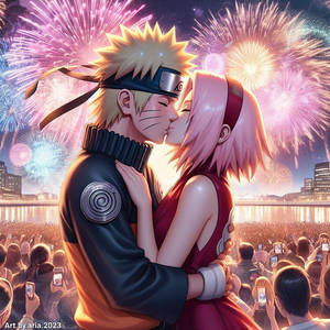 narusaku_fireworks__by_narutobyari_dgnjk