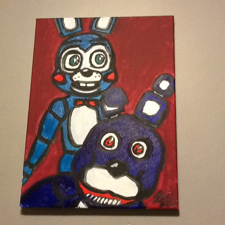 FNaF Bonnie and Toy Bonnie Oil painting