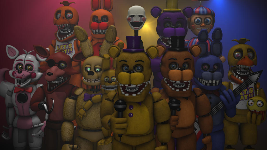(fnaf sfm) fredbear and friends by sammy2005 on DeviantArt