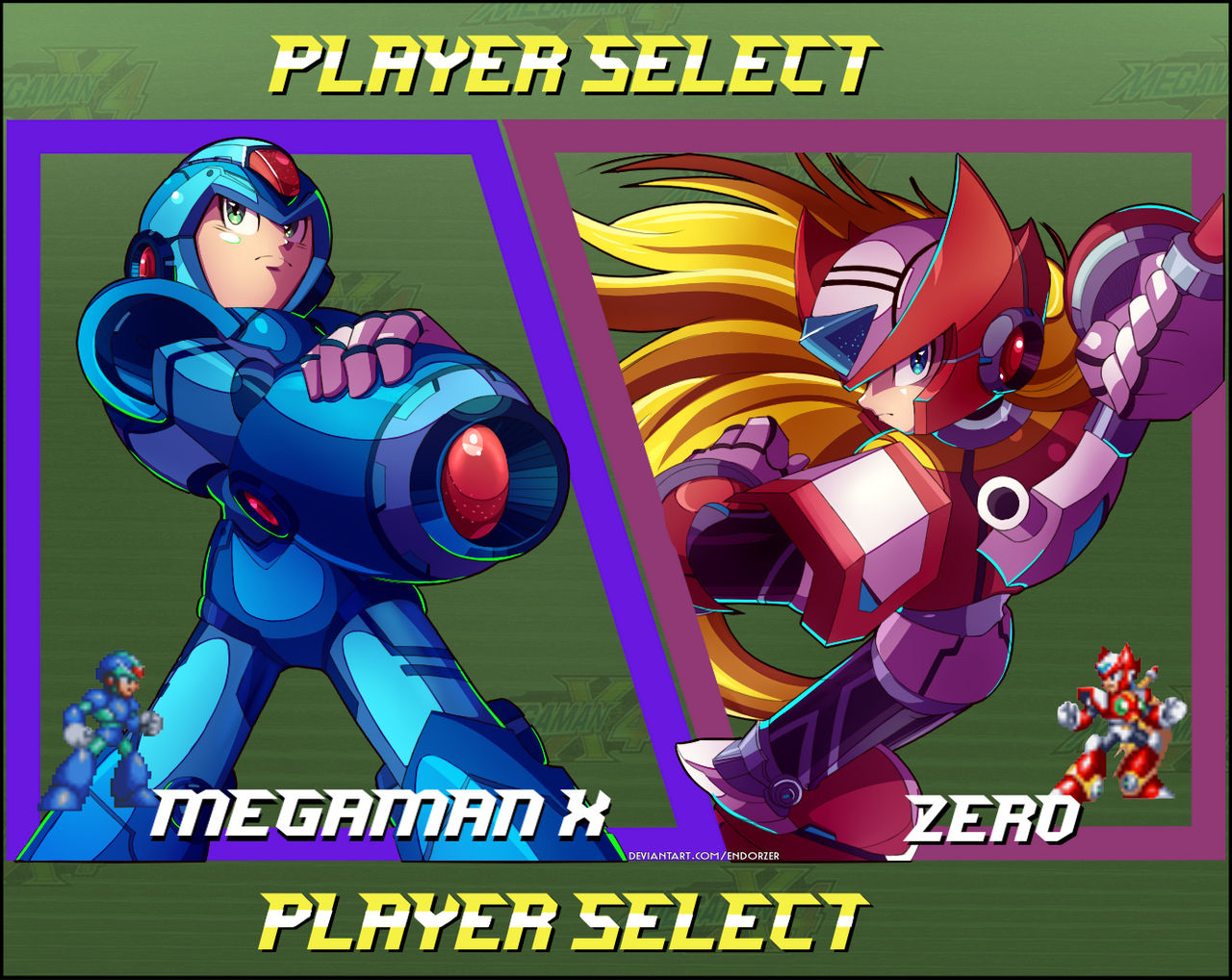 Megaman X4 Player Select Ver Ke By Endorzer On DeviantArt megaman-x4-player-select-ver-ke-by-endorzer-on-deviantart