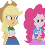 AJ and Pinkie (Equestria Girls)