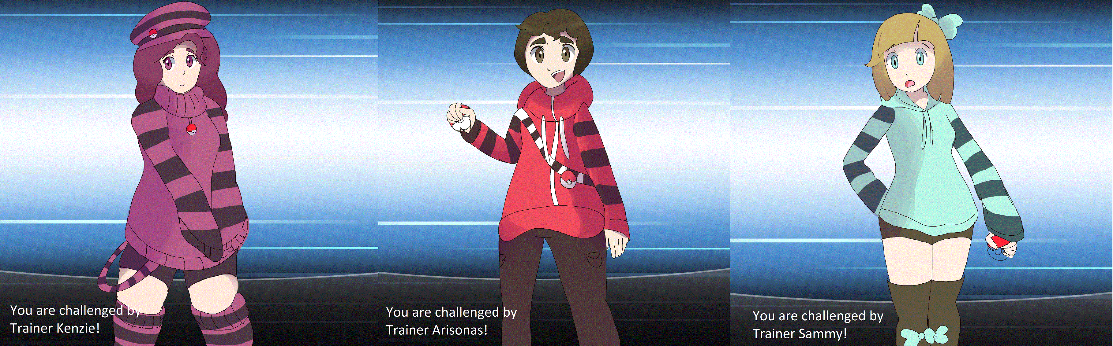 pokemon trainer style portraits by kenzingtonn on DeviantArt