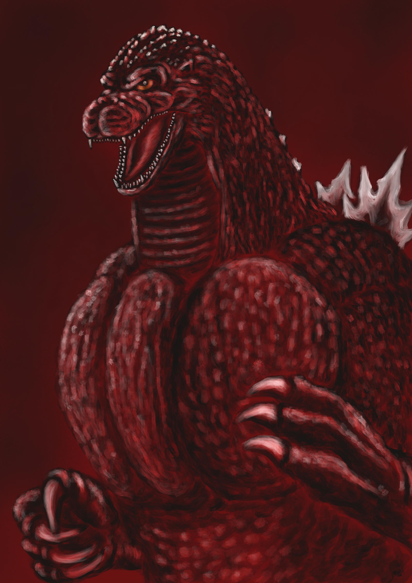 Red Rage Godzilla Godzilla 1991 (Red) by Kymthan on DeviantArt