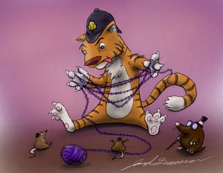 Tiger knitting
