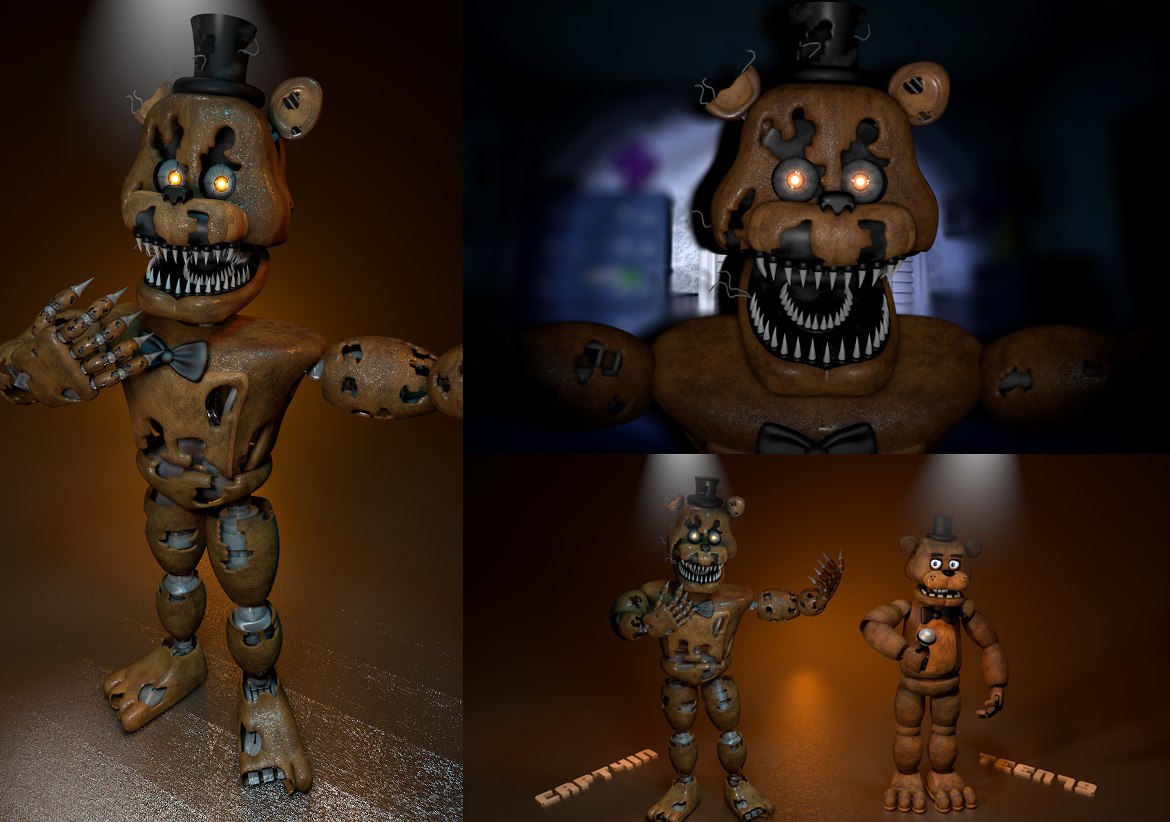 Nightmare Freddy 2.0 in FNaF4!! by HeroGollum on DeviantArt