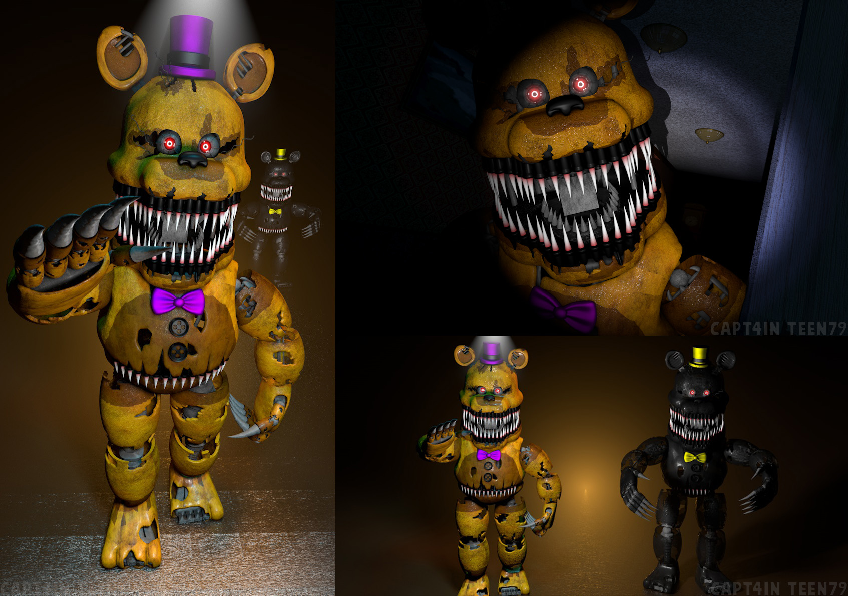 Nightmare Fredbear (Full body) by AsherTheWolf15 on DeviantArt