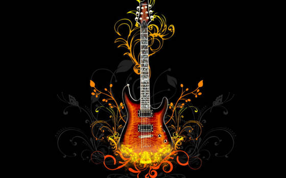 Flower Vector Guitar