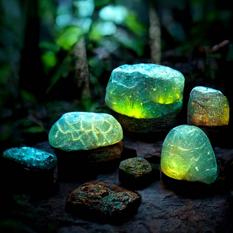Glowing Amazonian Rocks by Midjourney by Avataart on DeviantArt