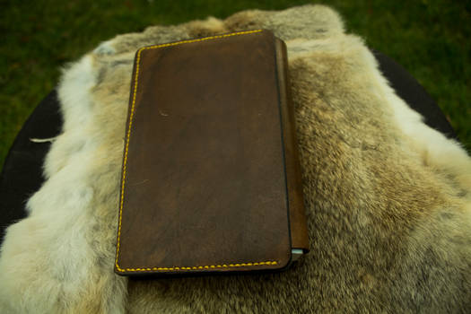 Hand made Adjustable Leather Book Cover 2