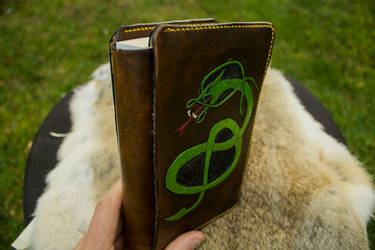 Hand made Adjustable Leather Book Cover 3