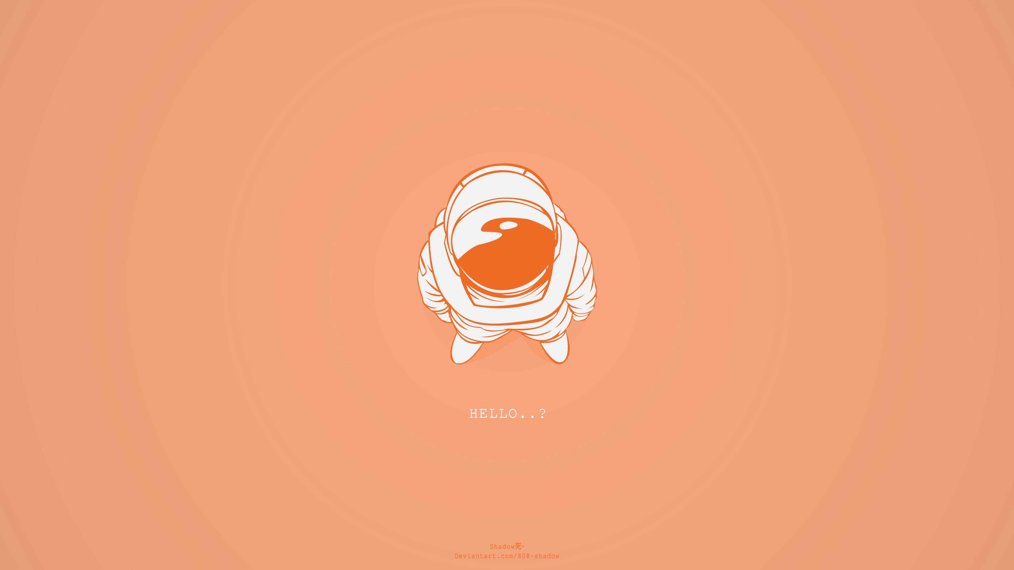 Hello..? - Astronaut Orange Wallpaper by 808-Shadow on DeviantArt
