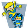 Blue Beetle and Booster Gold