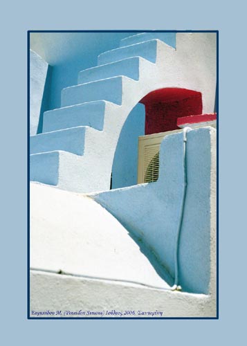 bluish stairs