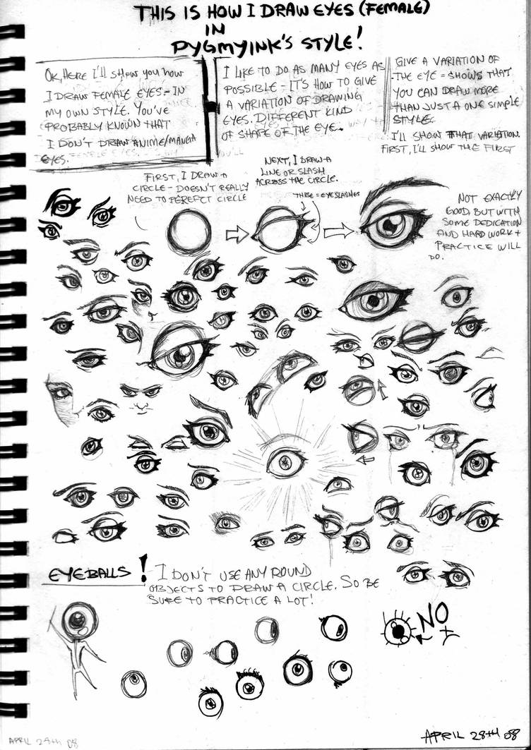 How I draw female eyes by Thevakien on DeviantArt