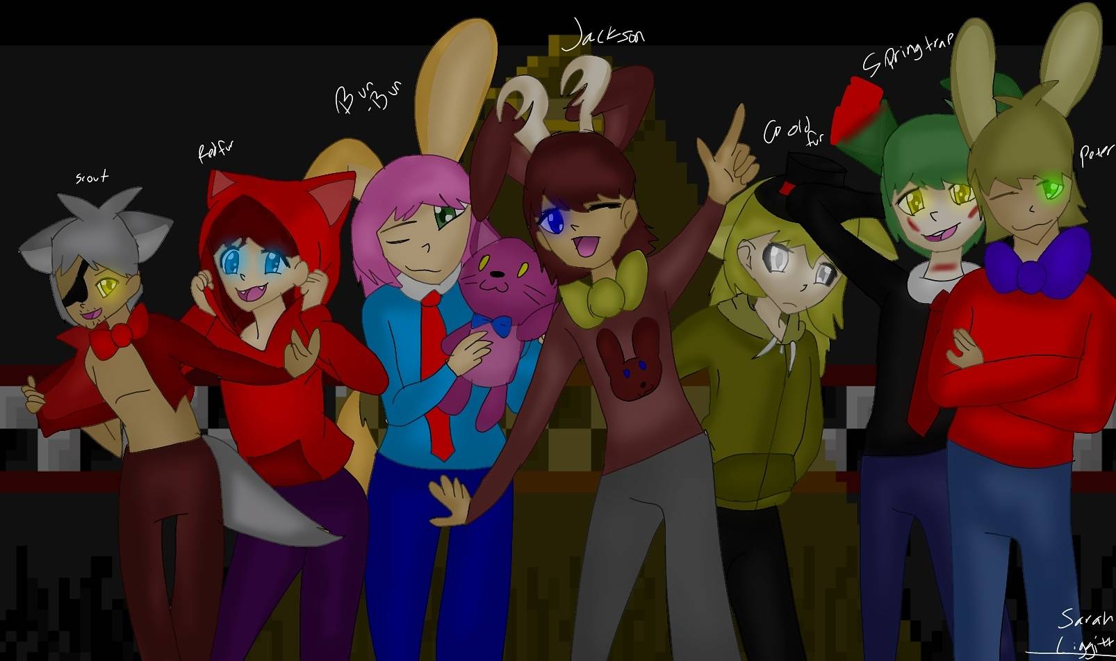 FNaF OCs (and Springtrap) as anime characters by Sarahliggitt123 on  DeviantArt