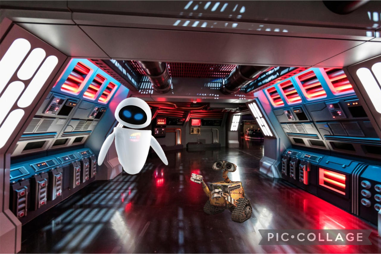 Wall-e and Eve in a Star Wars spaceship by Christhemerfolkguy on DeviantArt