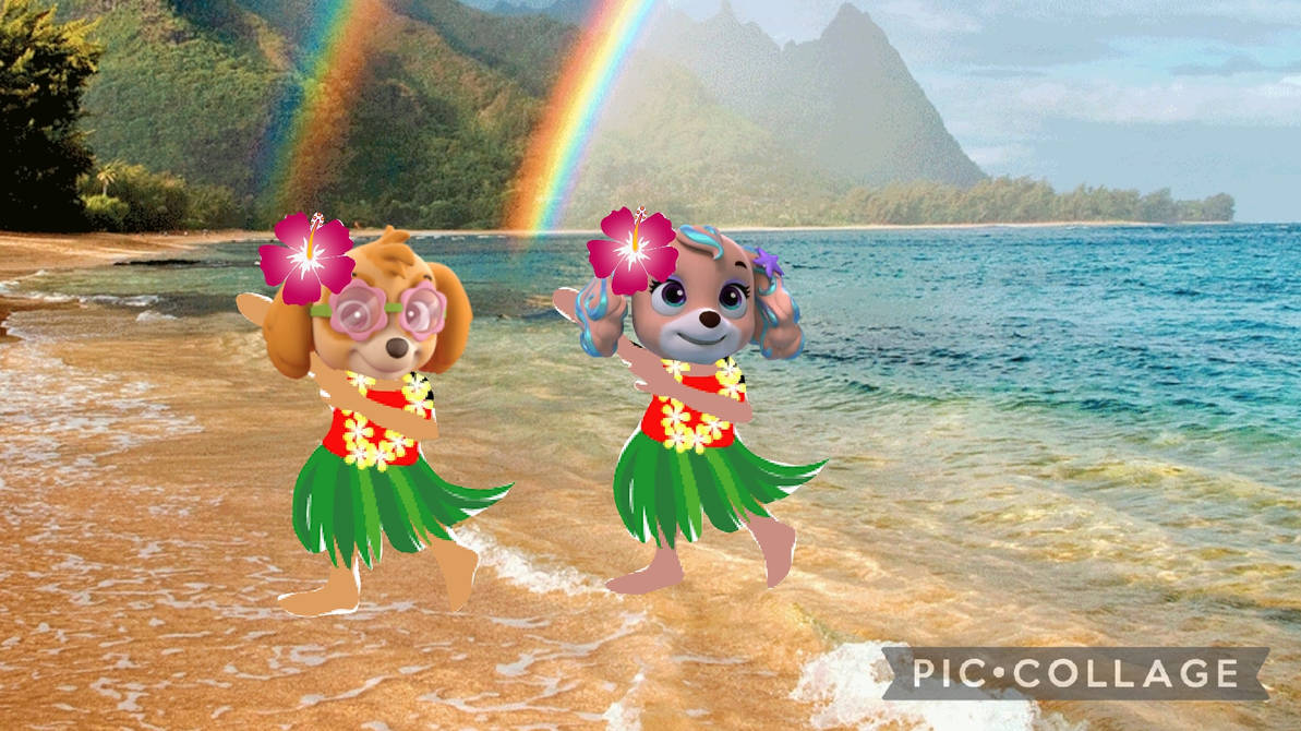 Skye and Coral Hula dancers by Christhemerfolkguy on DeviantArt