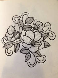 Flower bouquet - Drawing