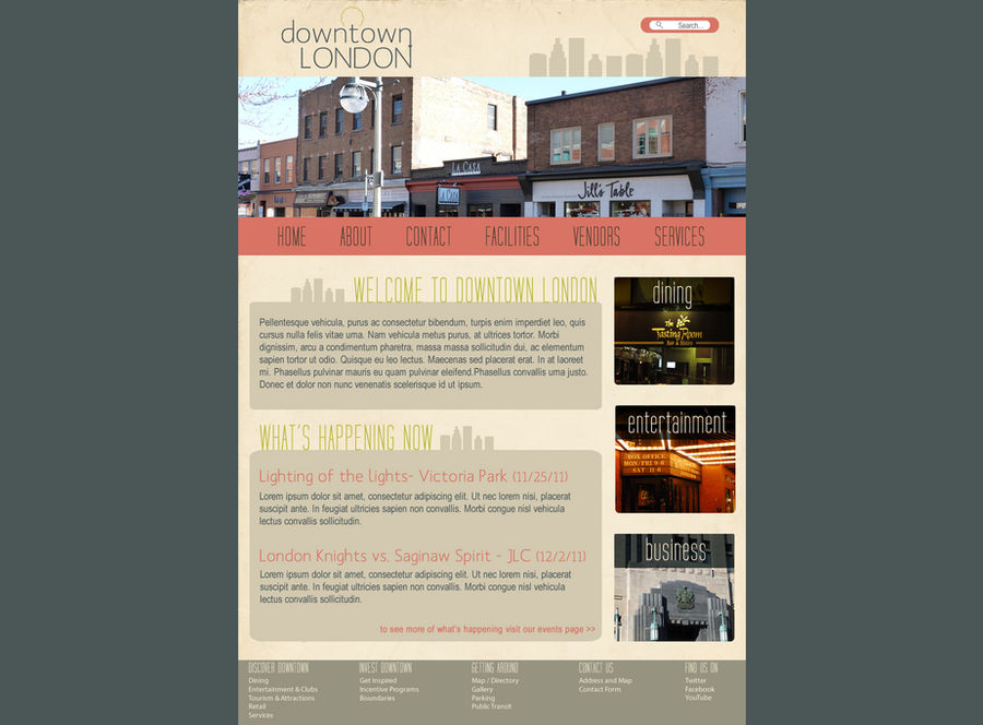 Website Design for downtown London by gilliangilby on DeviantArt