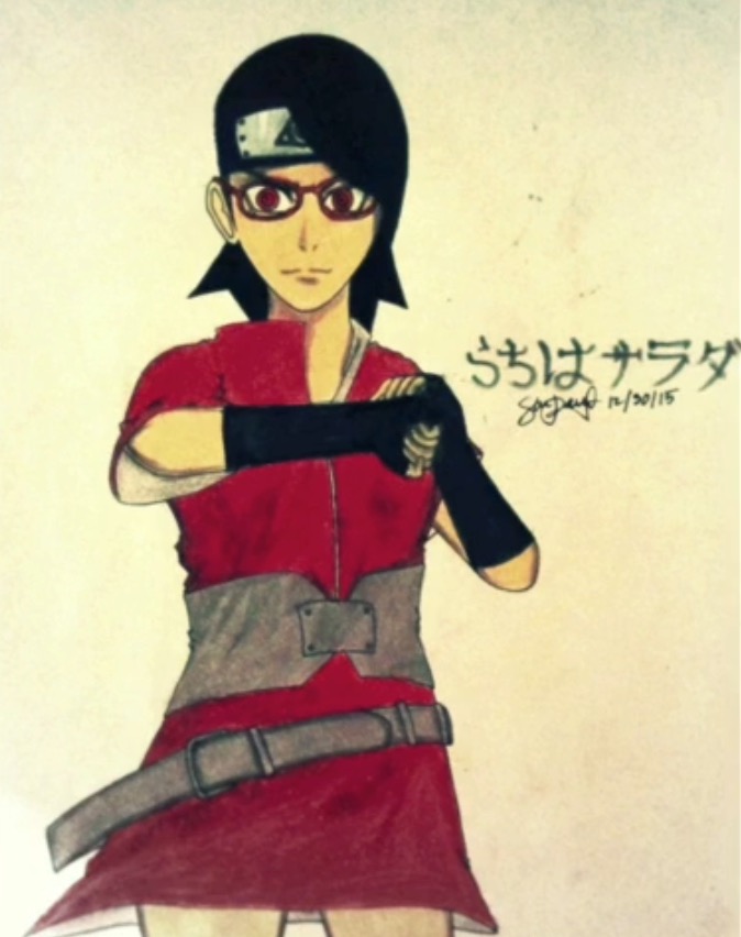 Sarada Uchiha - HS2 - manga ver. 01 by YaoUchiha on DeviantArt