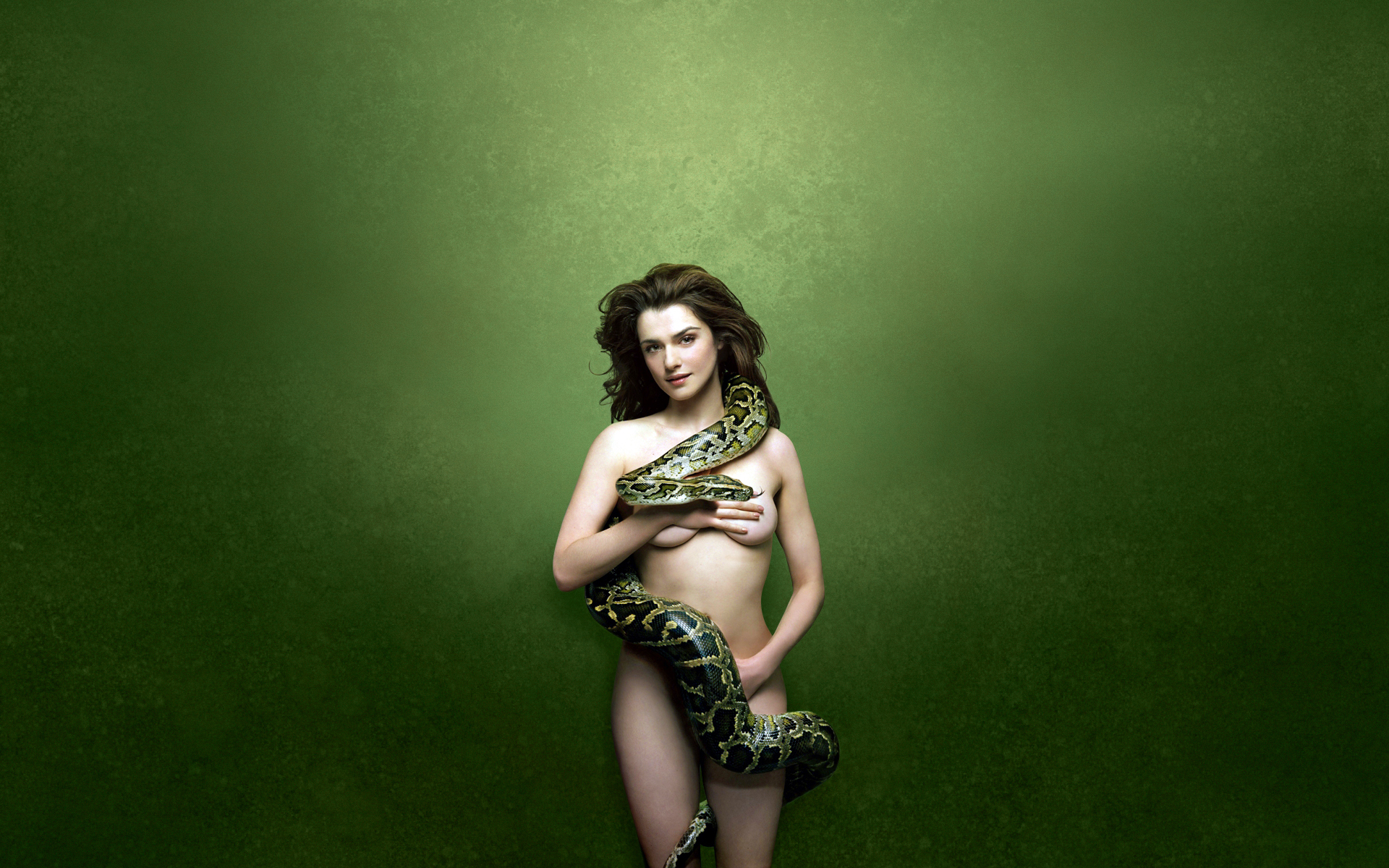 Rachel Weisz with snake