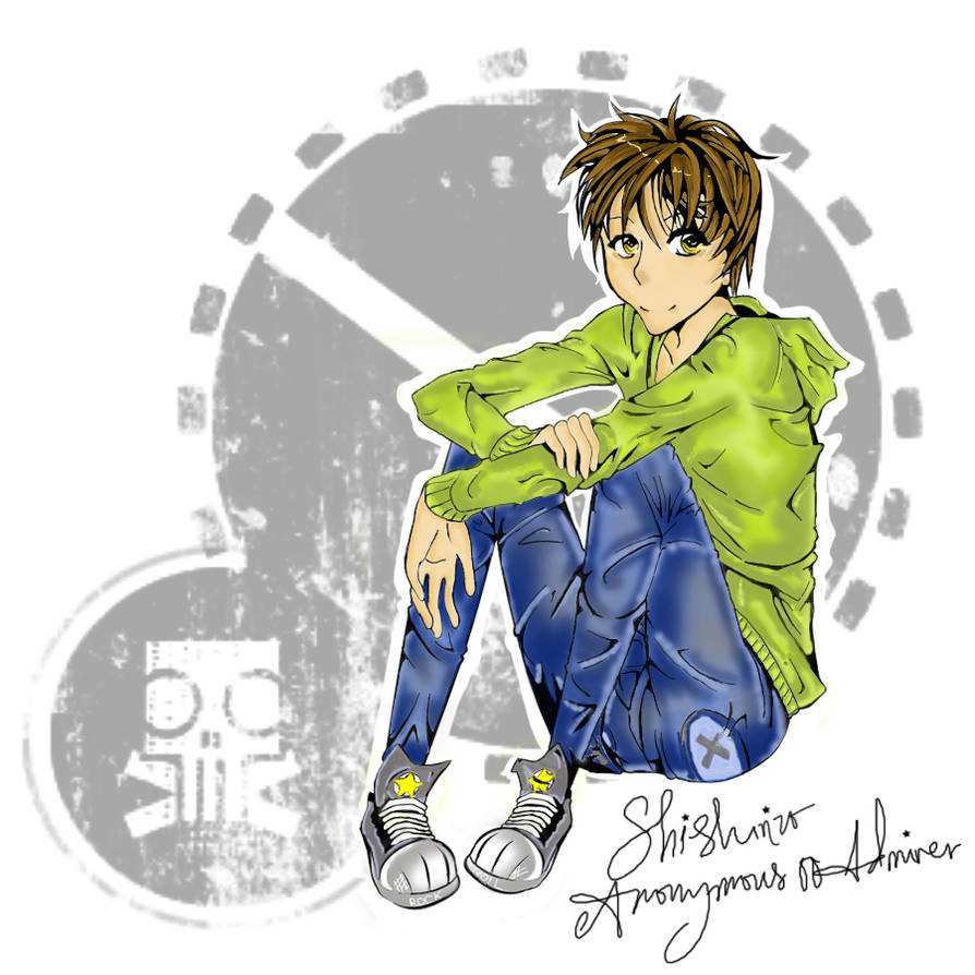 Sitting Boy Colored Version by Anonymous00Admirer