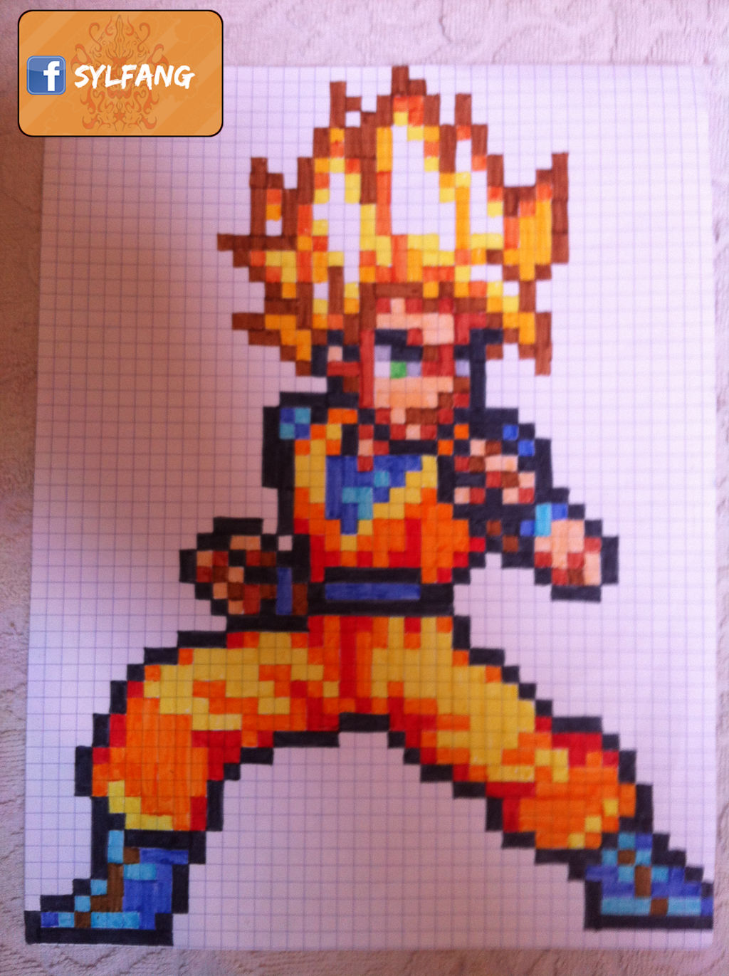 Goku Pixel Art by Sylfang on DeviantArt