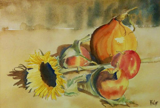 Still life with a sunflower