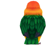 [F2U] white-bellied caique low-poly