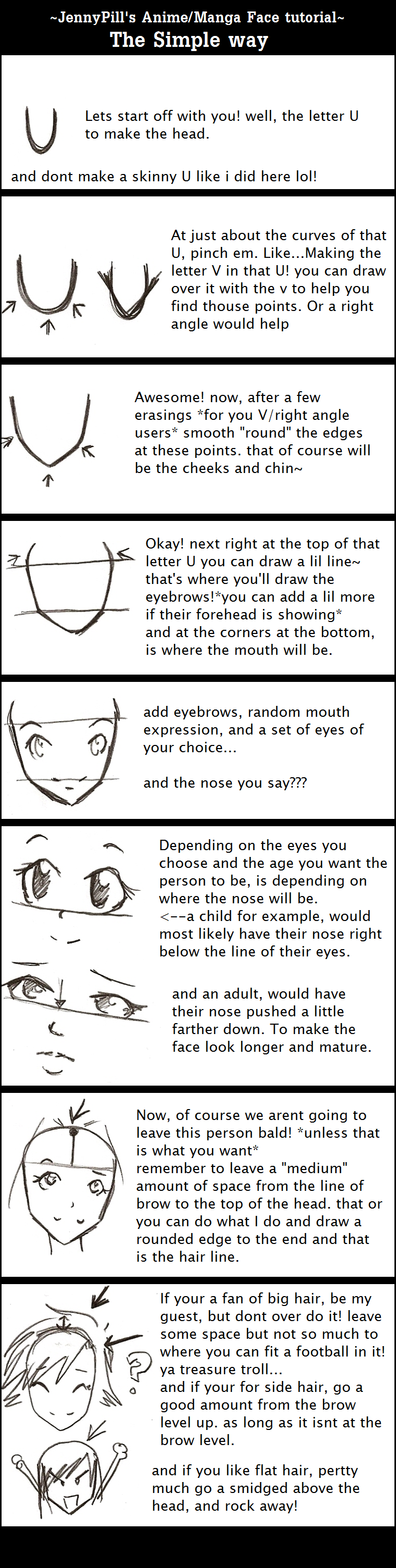 How to draw Anime Face tutoria by TheJennyPill on DeviantArt