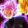 SSJR Goku Black v Super Saiyan Goku Black