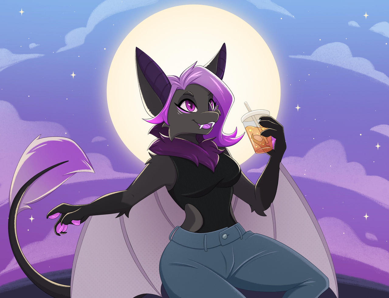 Moonlight Window Bat Bat in the moonlight by EloyaArt on DeviantArt