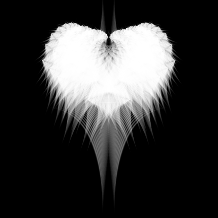 White Fractal Heart