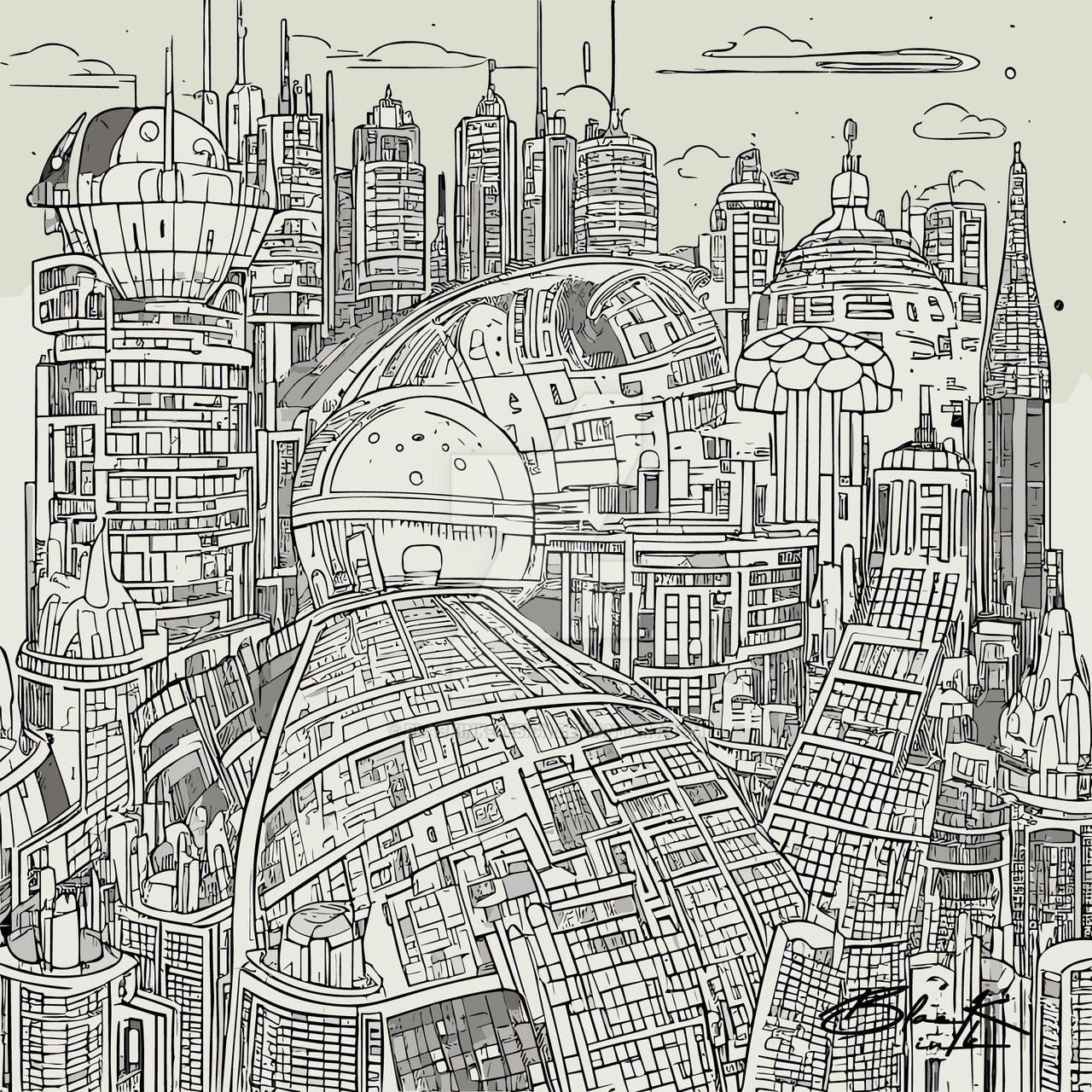 Deviantart Future Future City 2 by blackink-design on DeviantArt