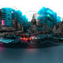 Cyberpunk City Street