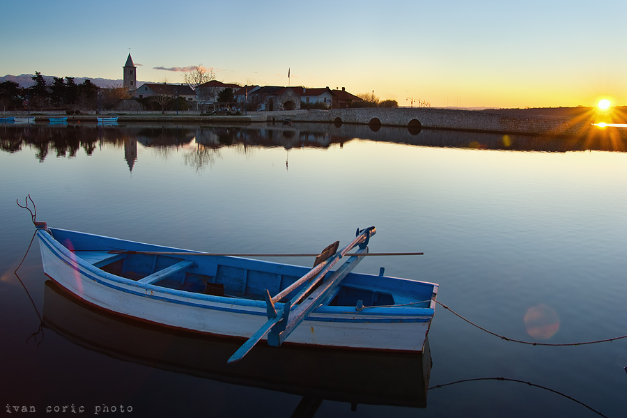 Sunrise in city of Nin