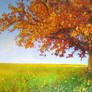 Oil on canvas - Autumn trees