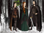 The Starks in Winterfell by isabellerecs