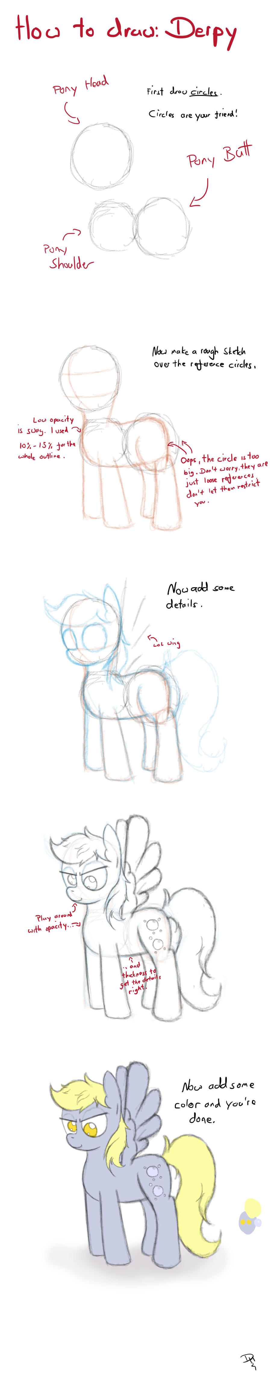 How to draw Derpy by dennyhooves on DeviantArt