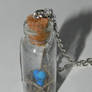 Bird's Nest with Robin's Eggs in a Bottle Necklace