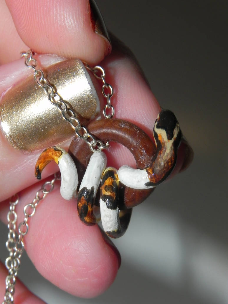 Piebald Ball Python Necklace, Python Wrapped Arou by Secretvixen on ...