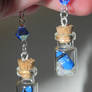 Dr. Who Tardis in a Bottle Earrings with Swarovski