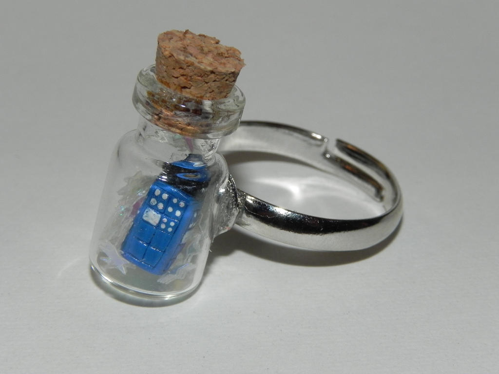 Dr Who Inspiration: Silver Tardis Phone Box Charm Key Ring.